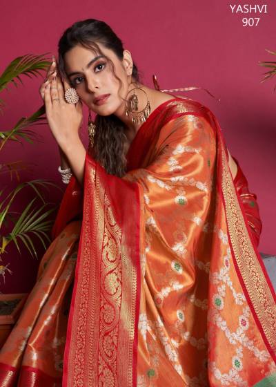 YASHVI BY FASHION LAB MEENA AND ZARI WOVEN SAREE EXPORTER IN INDIA